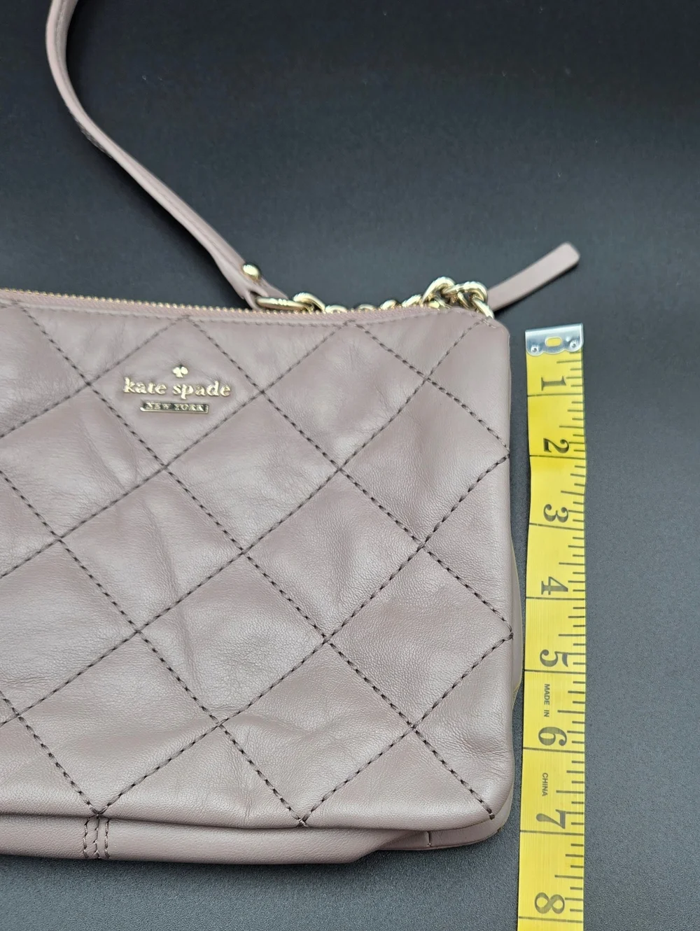 Kate Spade Emerson Place Harbor‎ Quilted Leather Crossbody Taupe Porcini